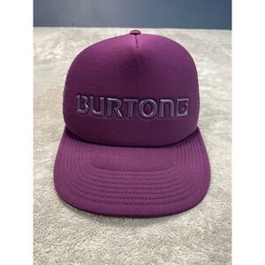 Burton Purple Trucker Hat Snapback Mesh Back Logo